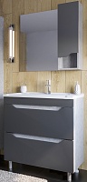 Stella Polare Мебель для ванной Абигель 80 2 ящика темно-серая/цемент